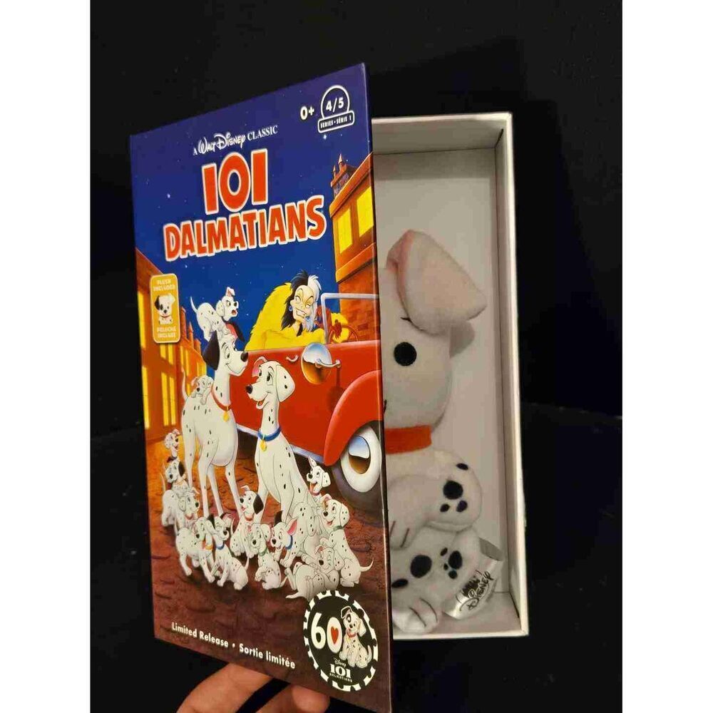 NEW Disney 101 Dalmatians Plush Toy Limited Release VHS Box Set 2022